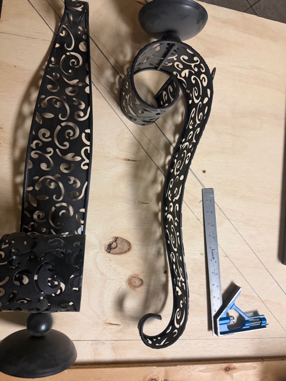 Decorative rustic Metal Wall Sconce Pair - Scroll Cutout Design pier1 imports